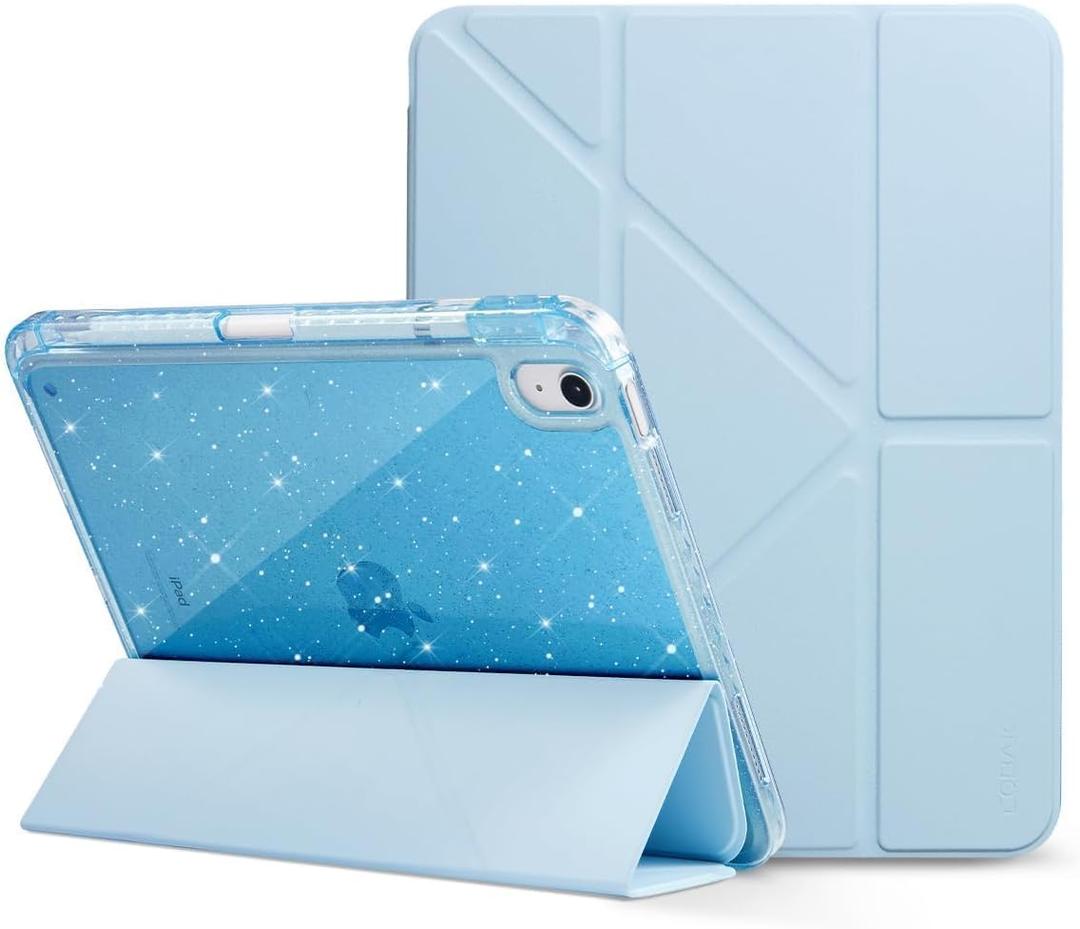 CoBak Case for iPad (A16) 11th Generation 11 Inch 2025, iPad 10th Generation 10.9 Inch 2022 - Protective Cover with Multi-Angle Includes Portrait Stand, Pencil Holder and Auto Wake/Sleep, Blue