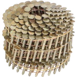 findmall 7200 Count Coil Roofing Nails 7/8-Inch x .120-Inch 15-Degree Round Head Wire Weld Collated Smooth Shank Electro Galvanized Coil Roofing Nails for Roofs Lathing and Sheathing Materials