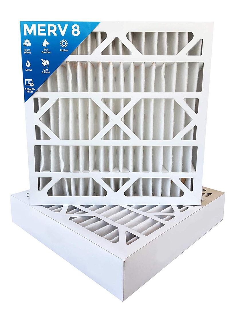 Lamons KP-20x25x4x2.AZ.Toe Assigned by Sterling Seal & Supply, (STCC) Furnace Air Filter, 20" x 25" x 4", Purolator Key Pleat Extended Surface Pleated Air Filter, Mechanical MERV 8 (2-Pack)