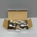 BESTTEN Keyed Entry Door Knob with Lock, Heavy Duty Interior and Exterior Door Lock, Standard Ball, Satin Nickel