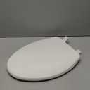 Bemis 7300SLEC Slow Close Toilet Seat, Easy Clean Hinges and Durable Plastic Seat, Made in USA, Elongated, White