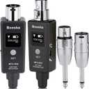Wireless XLR Transmitter and Receiver, UHF XLR Wireless Microphone Adapter System for Dynamic Microphone, Mixer, Guitar, 100 Feet Range