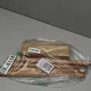 Wood Curtain Rods for Windows 30 to 56 Inch, Boho Vintage Decorative 1 Inch Diameter Wooden Curtain Rod, Adjustable Heavy Duty Rustic Farmhouse Drapery Pole with Imitation Wood Grain Finials