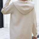 CiCiBird Womens Hooded Oversized Cardigan Sweaters 2025 Fall Knit Coatigan Trendy Open Front Sweater Coat (XL)