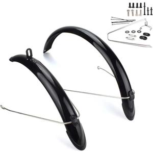 ZSYALY Bike Fenders Set 700c x 45mm, Fits Up to 40mm Tires Black