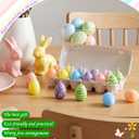Conelist 12 Pcs Easter Egg Candles with Egg Cartons, Faux Chicken Eggs Candle for DIY Spring Displays Easter Party Decorations Home Supplies Housewarming Gifts