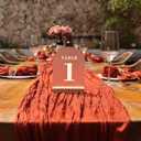 Wedding Table Numbers 1-25, Acrylic Arch Signs with Natural Wood Stands Holders, Rustic Table Decor for Reception & Parties (Frosted White)