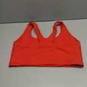 Aoysky Womens Buttery Soft Square Neck Sports Bras Compression Padded Longline Yoga Workout Running Crop Tops (Large, Red)