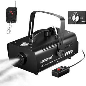 1000W Fog Machine with Timer, Wireless Remote, and Manual Control  Ideal for Halloween, Parties, Stage Performances, Concerts, and Clubs