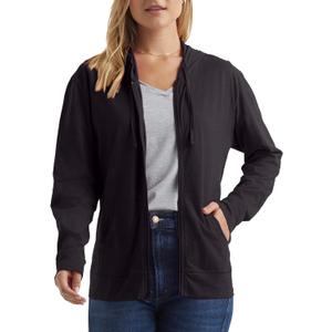 Hanes womens Slub Knit Full-zip Hoodie, Textured Cotton Zip-up T-shirt Hoodie for Women, XL