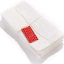 Caldo Linen Dinner Napkins - Rustic- Soft and Durable Cloth- Washable and Reusable - 4 Pack - 20x20 inch (Natural White)