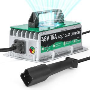 48 Volt Golf Cart Battery Charger for Yamaha G29 Drive & Drive 2, 15AMP Yamaha Golf Cart Charger 48 Volt IP67 Waterproof Fully Automatic Smart Trickle Charging with 16Ft Cable,for Lead-Acid Batteries
