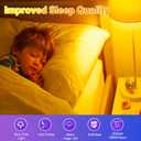 Amber Sleep Light Bulbs, Blue Light Blocking, A19 9W(60 Watt Equivalent) Dim Light Bulbs for Lamp, 1800K Warm Light Bulb, E26 for Healthy Sleep Bedroom Kids Room, 4.30X2.35X2.35 Inch, 2 Pack