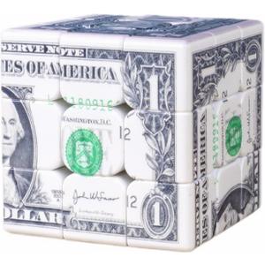 Cuberspeed Dollar Cube 3x3 Magic Cube US Dollar Bill Speed Cube Puzzle Toy