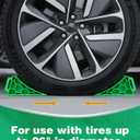 PAHTTO Wheel Chocks 4 Pack, RV Chocks with Handles for RV Trailer Camper Car Truck, Wheel Block Stopper for Tire, Strong RV Wheel Chocks Hexagonal Honeycomb Structure, RV Trailer Accessories, Green