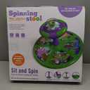 Flooyes Dinosaur Sit and Spin Toys for Toddlers Boys 1 2 3 Years Old, Birthday Gift for Boys Age 2-4 with LED Lights and Music, 360 Spin (Multicolour)