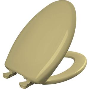 Bemis Classic Colors Slow Close Toilet Seat, Easy Clean Hinges and Durable Plastic Seat, Made in USA, Elongated, Harvest Gold