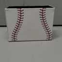 Quteprint Pen Holder, Pencil Holder for Desk Organizer, Baseball Lace Sport Ball PU Leather Pencil Cups Desktop Stationery Storage Makeup Brush Holder Pen Organizer for Office Home