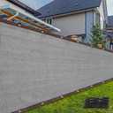 Windyun 3 x 100ft Wind Screen Privacy Fence Grey 150 GSM 88% Blockage with 100 Cable Zip Ties Heavy Duty Commercial Residential Netting Fence Cover for Outdoor Wall Garden Yard Backyard (Gray)