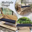 Outdoor Bench Cushion 60 X 18 X 3.5 Inch Thick Waterproof Patio Furniture Cushions, Patio Porch Swing Replacement Seat Pad with Tie Straps and Anti-Slip, for Backyard Garden, Navy Blue