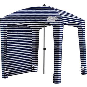 Qipi Beach Cabana - Easy to Set Up Canopy, Waterproof, Portable 6' x 6' Beach Shelter, Included Side Wall, Shade with UPF 50+ UV Protection, Ultimate Sun Umbrella - for Kids, Family & Friends (Sailor Stripes)