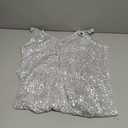 Women's Glitter Sequin Dress Spaghetti Strap V Neck Party Cocktail Sparkly Mini Dress Clubwear (XX-Large)