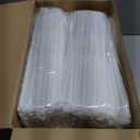 Hoolerry 1500 Pcs Plastic Straws Disposable Individually Wrapped Drinking Straight Long Straws, 0.24" Wide, for Hot and Cold Beverages (8 Inch)