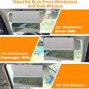 MAGTSMEI Upgraded Car Sun Visor Extender, Polarized Sun Blocker, Sunshade Lens Magnetic Connection Adjustable 4 Directions, Anti-Glare,Protects from Sun Glare, Snow Blindness & UV Rays,Grey