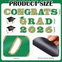 Xuhal 2026 Graduation Car Decoration 23'' Large Inflatable Grad Cap Car Decor Congrats Grad Letter 2026 PVC Inflatable Cap for Senior High School Collage Graduation Parade Party Decor(Green, Gold)