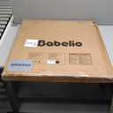 Babelio 29.7-46.5" No Bottom Bar Baby/Dog Gate for Stairs, House and Doorways, Auto Close Safety Pet Gates with Large Walk Thru Door, Hardware Mount, Black