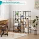 SINGAYE 6 Shelves Bathroom Organizers and Storage Shelf Wire Closet Metal Pantry Kitchen Small Garage Shelving Unit Laundry Room Organization Home Tall Rack Balck 10" D x 16" W x 60H