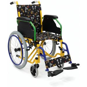 Pediatric Wheelchair for Kids & Children - Lightweight, Manual Folding 14" Wheelchair w/Safety Belt, Swing-Back Armrests, Swing-Away Footrests, 250 lb. Weight Capacity, for Travel or Transit