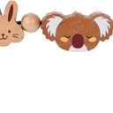 BEBOAN Baby Bjorn Bouncer Toy Bar - Toy Bar for Soft & Bliss Baby Bouncer, 360Rotating Natural Wooden Toys, Easy to Attach/Remove Exciting Design for Curious Babies(Cute Animals)