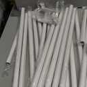 2 Pack White Curtain Rods for Windows 66 to 120, Heavy Duty Adjustable Window Curtain Rod for Living Room, Outdoor Patio, 5/8 inch Diameter Metal Standard Drapery Rod Set with Bracket, Easy Install