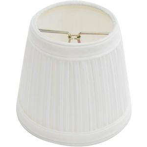 Renovators Supply Manufacturing White Lamp Shades for Table Lamps 4 in. Tall Pleated Lamp Shade for Table Lamp Shade Replacement