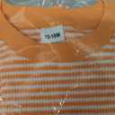 Baby Boy Girl Easter Outfit Sweatshirt Romper Striped Carrot/Bunny Long Sleeve Bubble Romper Waffle Knit Bodysuit (12-18 Months, Orange)