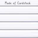 Chell White Sentence Strips Cardstock 3 x 24, Thick Ruled Word Writing Paper for Teacher Supplies, Classroom and Home, Pack of 100