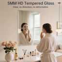30x40 Inch Frameless Wall Mirror with 1" Beveled Edge, Frameless Rectangle Mirror for Bathroom, Vanity, Living Room