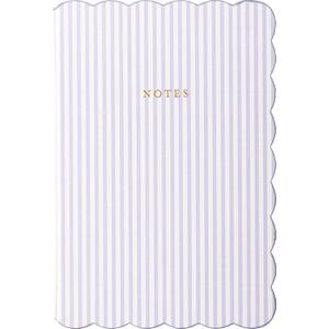 Laura Ashley English Garden Journal  6x8 Inch Hardcover Notebook with Scalloped Edge, 256 Lined Pages, Gilded Edges, Faux Leather Covers (Striped)