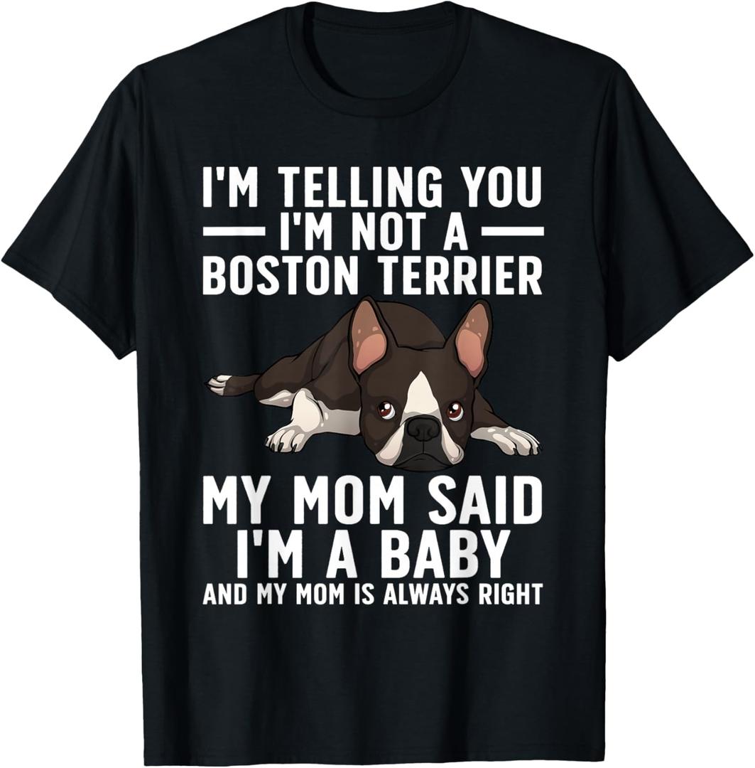 Cute Boston Terrier Dog Art for Men Women Kids Terrier Lover T-Shirt, Men, S