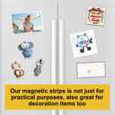 Magnetic Tape with 3M Strong Adhesive Backing,2x4" 10PCS,Flexible Self Adhesive Magnets, Flat Sticky Magnet Tape Strips,Available for Craft,DIY Projects,Kitchen,Whiteboard etc