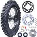 90/100-16 Rear Wheel Tire Rim With 15mm Bearing And 428-41T Sprocket + 190mm Disc Brake For 110cc 125cc 140cc 150cc 160cc 200cc Taotao Apollo Pit Dirt Bike