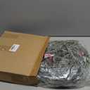 6FT Christmas Garland with Lights, Pre-Lit Artificial Pine Garland with Red Berries, Lighted Flocked Garland for Table Mantle Fireplace Door Stairs Windows Wall Indoor Outdoor Holiday Christmas Decor