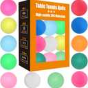 Ping Pong Balls 12 50 or 100 Pack: 3 Star Colored Table Tennis Balls for Outdoor Practice Party Games Cats Toys
