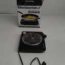 Elite Gourmet ESB100B Countertop Single Coiled Burner Electric Hot Plate, Temperature Control, Indicator Light, Easy to Clean, Black