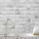 Art3d 10-Pack Peel and Stick Backsplash Wall Tile for Kitchen Bathroom Fireplace Vanitity in Natural White, 11.3"x13.5"