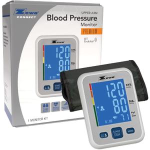 Zewa Premium Automatic Blood Pressure Monitor with Bluetooth and Extra-Large Display for Android & iOS
