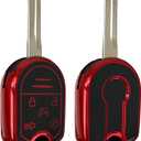 for Ford Key Fob Shell Remote Key Fit for Ford F-150 F150 2011 2012 2013 2014 F-250 F-350 Super Duty 2011-2015 2016 Explorer Expedition 2009-2017 Smart Key (5 Buttons Black-Red)