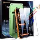 MAGIC JOHN 2 PACK for iPhone 17 Pro Max [6.9"] Eye Protection Screen Protector, HD Clear, Auto Dust-Elimination, 9H Tempered Glass & Scratch Resistance, Full Edge Coverage