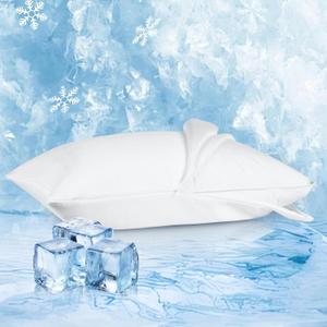 puredown Cooling Goose Feathers Down Pillows for Sleeping, Hotel Quality Chill Pillow with Removable Pillowcase, White, Queen Size, 20x30 Inches, 1 Pack